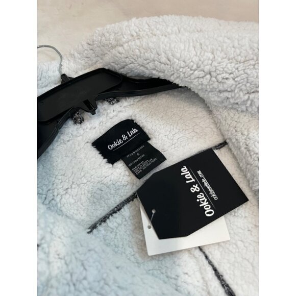 NWT OOKIE & LALA Women's Size S Faux Fur Shearling Heathered Jacket - Picture 5 of 15